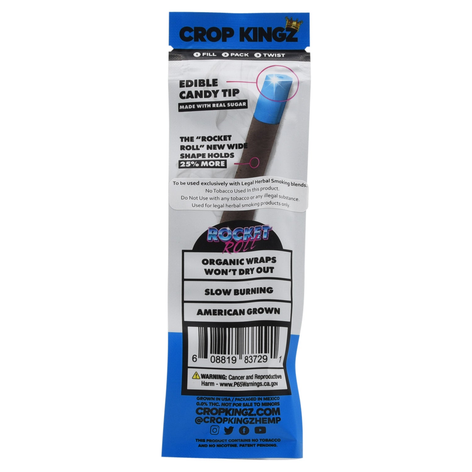 Crop Kingz Rocket Roll with Biodegradable Edible Tip 1pk